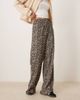 JDY Tall JDY Tall textured wide leg pants in leo print-Neutral - 4