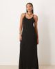 JDY Tall JDY Tall tie back maxi dress in black - 1
