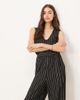 JDY Tall JDY Tall tie waist jumpsuit in black & white pinstripe - 2