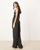 JDY Tall JDY Tall tie waist jumpsuit in black & white pinstripe - 4