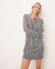 JDY Tall JDY Tall V-neck balloon sleeve knit mini dress in dark gray melange - 1