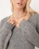 JDY Tall JDY Tall V-neck balloon sleeve knit mini dress in dark gray melange - 2