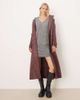 JDY Tall JDY Tall V-neck balloon sleeve knit mini dress in dark gray melange - 3