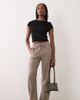 JDY Tall JDY Tall wide leg cheesecloth pants in brown - 1