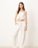 JDY Tall JDY Tall wide leg cheesecloth pants in off white - 1
