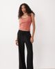 JDY Tall JDY Tall wide leg linen mix pants in black - 1