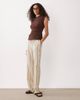 JDY Tall JDY Tall wide leg pants in beige and black stripe - 3