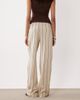 JDY Tall JDY Tall wide leg pants in beige and black stripe - 4