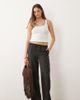 JDY Tall JDY Tall wide leg pants in brown stripes - 1