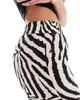 JDY Tall JDY Tall wide leg pants in zebra print-Green - 2