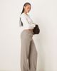 JDY Tall JDY Tall wide leg tie front pants in gray - 1
