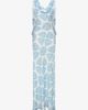 Je Te Veux Je Te Veux Bleu Ceramic Print Maxi Dress With Open Back - 4