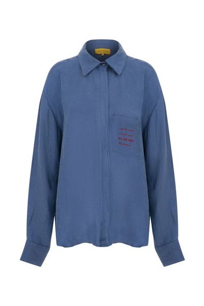 Je Te Veux Je Te Veux LINEN OCEAN SHIRT