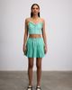 Je Te Veux Je Te Veux Sweetheart Gingham Crop Bustier Top With Lace Trim - 1