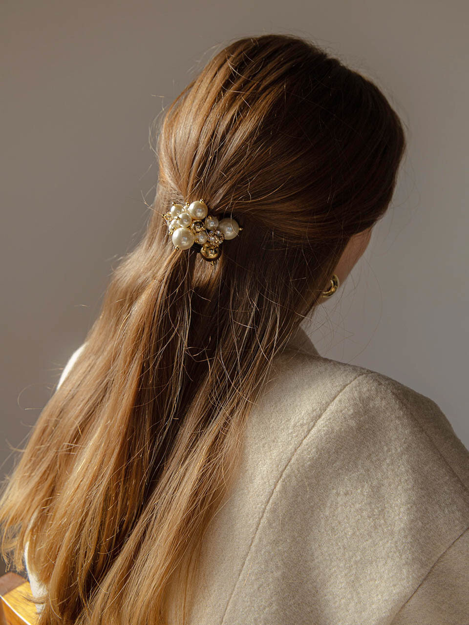 Jean Paul Clarisse Crystal Pearl Pony Tail Hairband