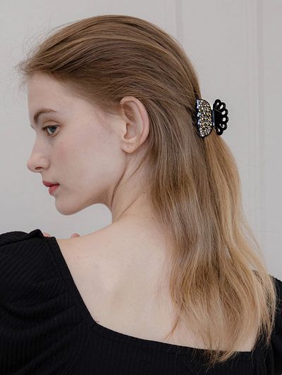 Jean Paul Clarisse Crystal Puff Hair Claw DESA029-1