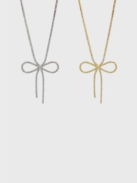 Jean Paul Clarisse Crystal Ribbon Necklace