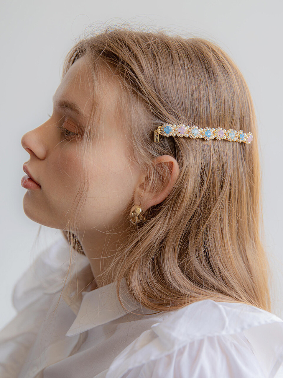 Jean Paul Clarisse Floral Crystal Pin