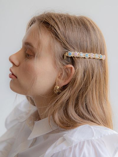 Jean Paul Clarisse Floral Crystal Pin