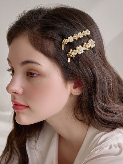 Jean Paul Clarisse Metal Daisy Large Barrette Hair Clip LFAC0387