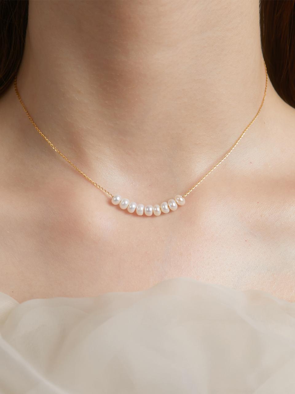 Jean Paul Clarisse Platinum-Plated Adjustable Bell Necklace [SILVER] (JS-24-025N)
