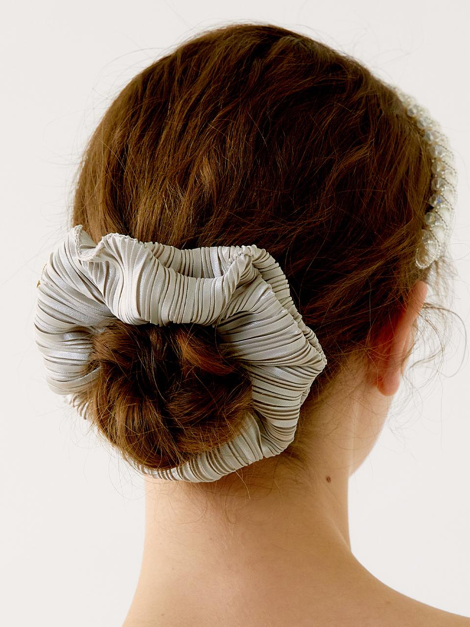 Jean Paul Clarisse Pleated Elegant 12cm Scrunchie (JP-23-349S)