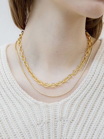Jean Paul Clarisse Simple Cubic Necklace 008N