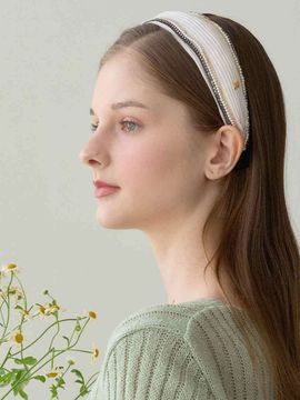 Jean Paul Clarisse Winkle Crystal Pearl Headband