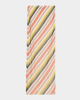 Jean Paul Gaultier Diagonal Striped Mesh Midi Skirt