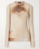 JEAN PAUL GAULTIER Face printed mesh blouse - 1