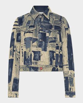 Jean Paul Gaultier Fitted Denim Journal Jacket
