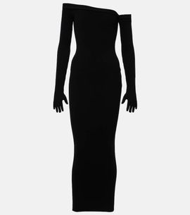 Jean Paul Gaultier Jean Paul Gaultier Asymmetric maxi dress with gloves