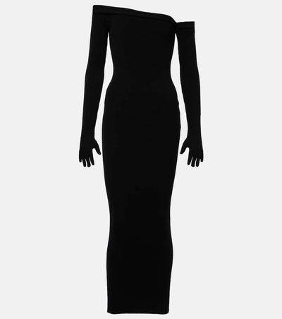 Jean Paul Gaultier Jean Paul Gaultier Asymmetric maxi dress with gloves