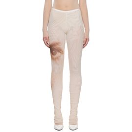 Jean Paul Gaultier Jean Paul Gaultier Beige 'The Face' Leggings