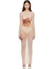 Jean Paul Gaultier Jean Paul Gaultier Beige 'The Face Long' Maxi Dress - 1