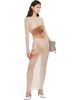 Jean Paul Gaultier Jean Paul Gaultier Beige 'The Face Long' Maxi Dress - 4