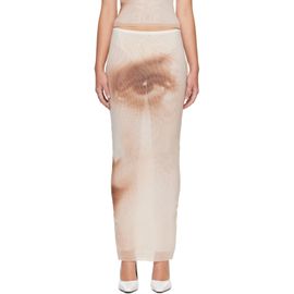 Jean Paul Gaultier Jean Paul Gaultier Beige 'The Face Long' Maxi Skirt