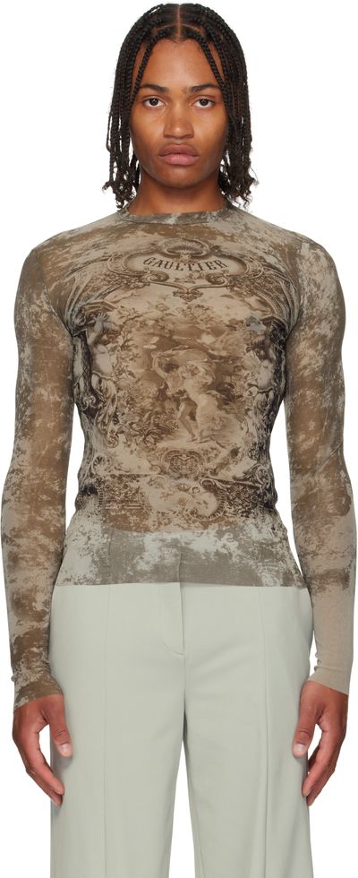 Jean Paul Gaultier Jean Paul Gaultier Beige 'The Médaillon' Top