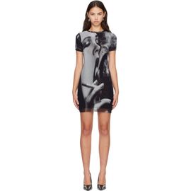 Jean Paul Gaultier Jean Paul Gaultier Black & Gray 'The Smoking Women Short' Minidress