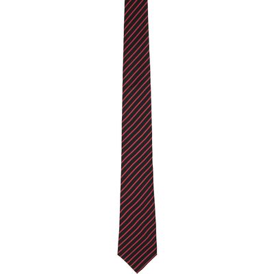 Jean Paul Gaultier Jean Paul Gaultier Black & Red Striped TIe