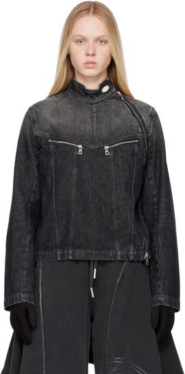 Jean Paul Gaultier Jean Paul Gaultier Black Detachable Glove Denim Jacket