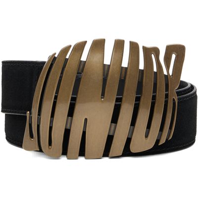 Jean Paul Gaultier Jean Paul Gaultier Black 'Junior' Suede Belt