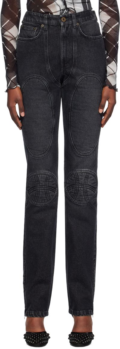 Jean Paul Gaultier Jean Paul Gaultier Black Lace-Up Jeans