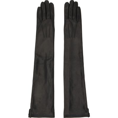 Jean Paul Gaultier Jean Paul Gaultier Black Long Leather Gloves