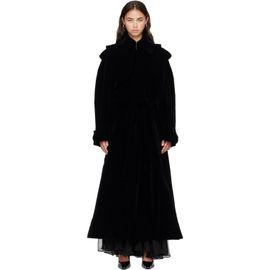 Jean Paul Gaultier Jean Paul Gaultier Black Nylon Flock Long Trench Coat