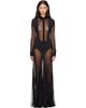Jean Paul Gaultier Jean Paul Gaultier Black Silk Bi Material Maxi Dress - 1