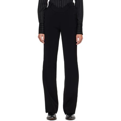 Jean Paul Gaultier Jean Paul Gaultier Black 'The Black Curved Tailored' Trousers