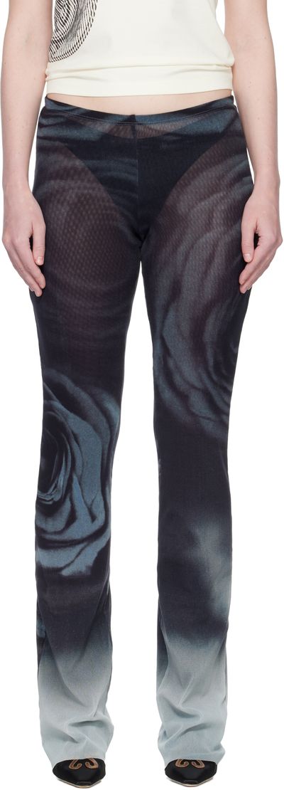 Jean Paul Gaultier Jean Paul Gaultier Black 'The Blurry Roses' Lounge Pants