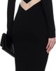 Jean Paul Gaultier Jean Paul Gaultier Black 'The Chevrons' Midi Dress - 3