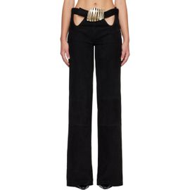 Jean Paul Gaultier Jean Paul Gaultier Black 'The Curved Suede' Trousers